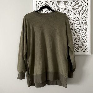 AE Plush Olive Green Crewneck